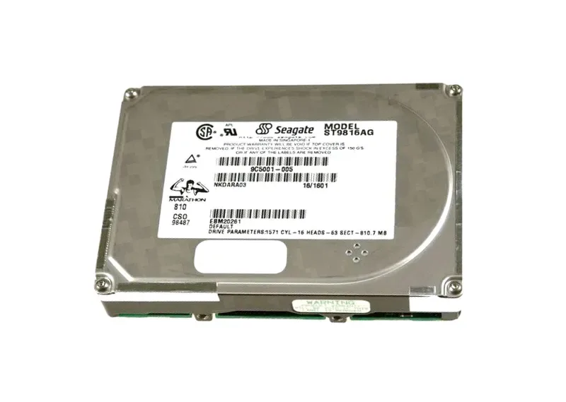 9C5001-005 - Seagate Marathon 810MB 4500RPM IDE/ATA 120KB Cache 2.5-inch Hard Drive
