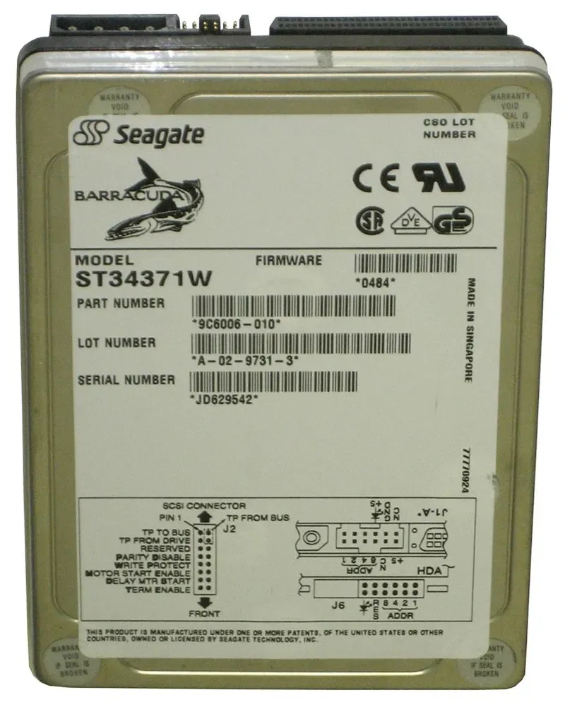 9C6006-010 - Seagate BarraCuda 4LP 4.2GB 7200RPM Wide Ultra SCSI 68-Pin 512KB Cache (CE) 3.5-inch Hard Drive