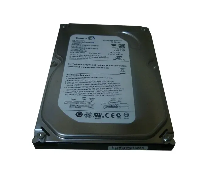 9CY111-313 - Seagate BarraCuda 7200.1 80GB 7200RPM SATA 3Gb/s 2MB Cache (CE) 3.5-inch Hard Drive