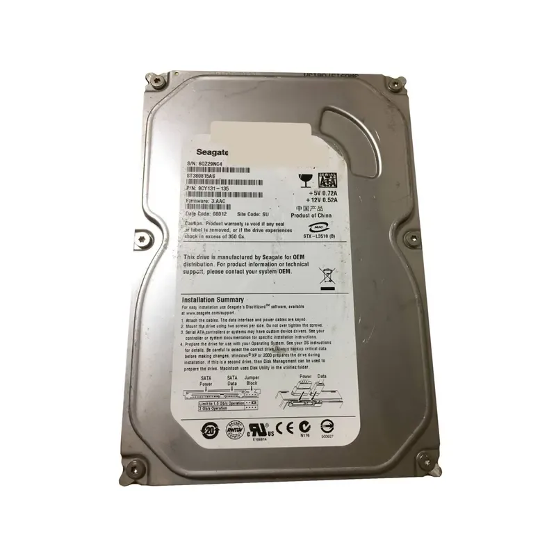 9CY131-135 - Seagate BarraCuda 7200.1 80GB 7200RPM SATA 3Gb/s 8MB Cache 3.5-inch Hard Drive