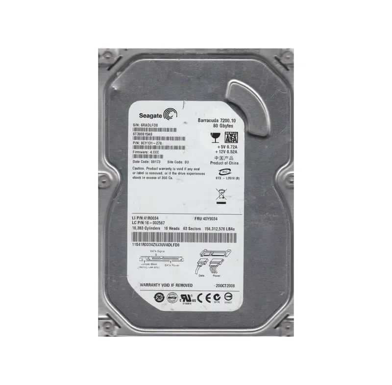 9CY131-278 - Seagate BarraCuda 7200.1 80GB 7200RPM SATA 3Gb/s 8MB Cache 3.5-inch Hard Drive