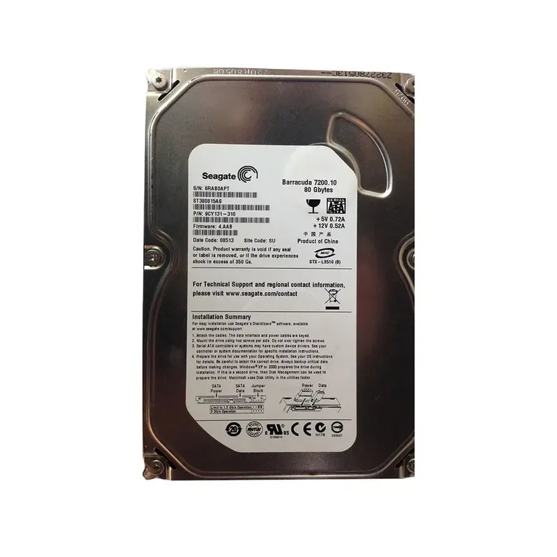 9CY131-310 - Seagate BarraCuda 7200.1 80GB 7200RPM SATA 3Gb/s 8MB Cache 3.5-inch Hard Drive