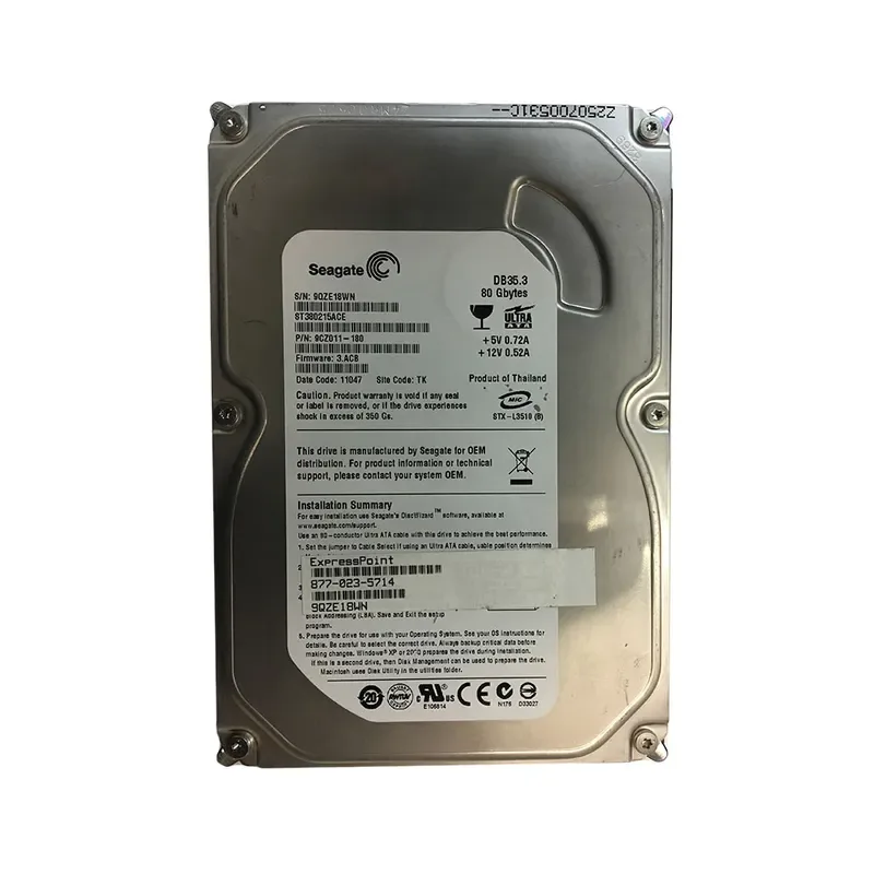 9CZ011-180 - Seagate DB35 Series 7200.3 80GB 7200RPM ATA-100 2MB Cache 3.5-inch Hard Drive