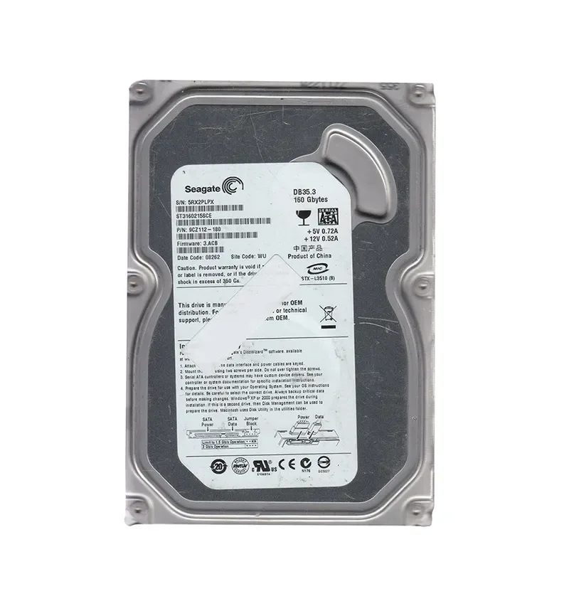 9CZ112-180 - Seagate DB35.3 Series 160GB 7200RPM SATA 3Gb/s 2MB Cache 3.5-inch Hard Drive