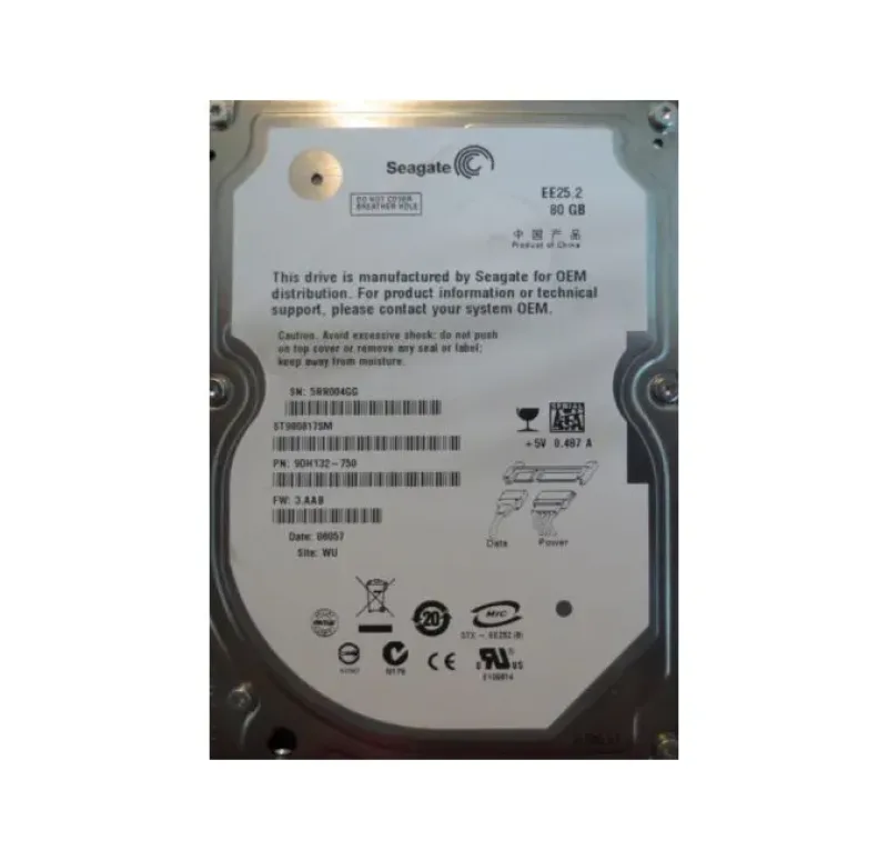 9DH132-750 - Seagate 80GB 5400RPM SATA 3Gb/s 2.5-inch Hard Drive