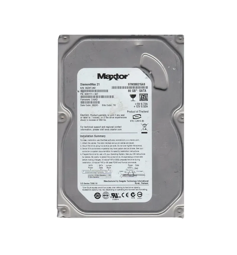 9DS111-327 - Maxtor DiamondMax 21 80GB 7200RPM SATA 3Gb/s 2MB Cache (CE) 3.5-inch Hard Drive