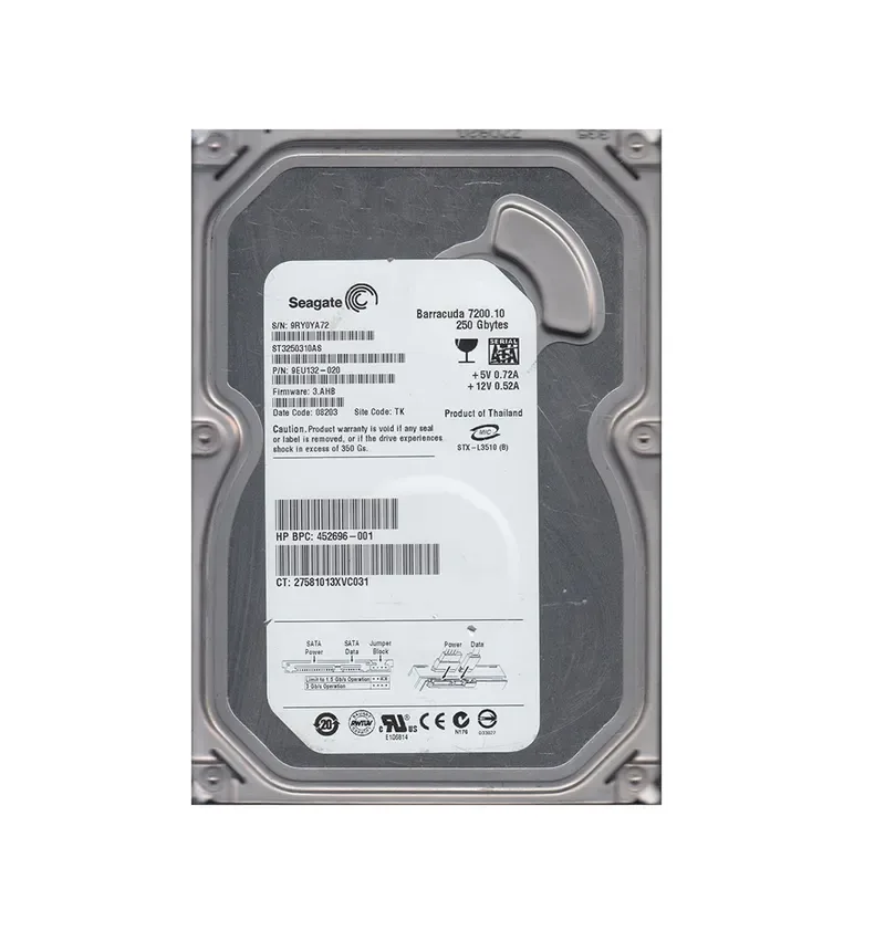 9EU132-020 - Seagate BarraCuda 7200.10 250GB 7200RPM SATA 3Gb/s 8MB Cache (CE) 3.5-inch Hard Drive