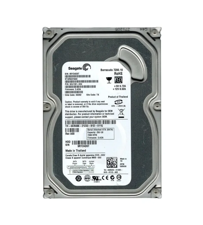 9EU132-034 - Seagate BarraCuda 7200.10 250GB 7200RPM SATA 3Gb/s 8MB Cache (CE) 3.5-inch Hard Drive