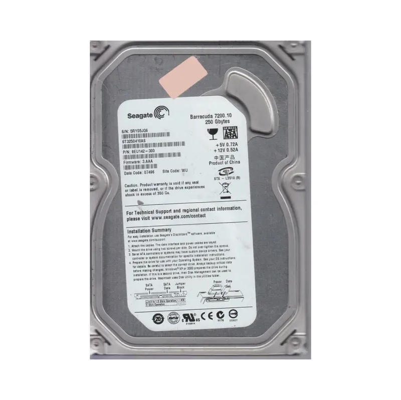 9EU142-300 - Seagate BarraCuda 7200.1 250GB 7200RPM SATA 3Gb/s 16MB Cache 3.5-inch Hard Drive