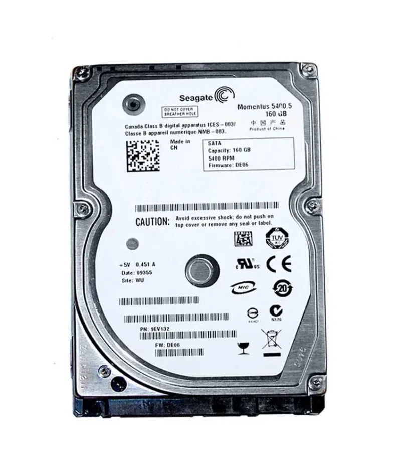 9EV132-069 - Seagate Momentus 5400.5 160GB 5400RPM SATA 3Gb/s 8MB Cache (CE) 2.5-inch Hard Drive