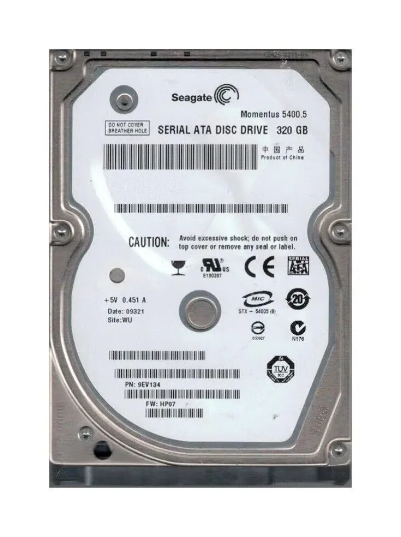 9EV134-196 - Seagate Momentus 5400.5 320GB 5400RPM SATA 3Gb/s 8MB Cache (CE) 2.5-inch Hard Drive