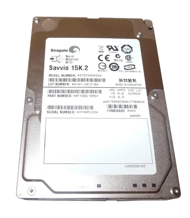 9FT066-005 - Seagate Savvio 15K.2 73.4GB 15000RPM SAS 6Gb/s 16MB Cache 2.5-inch Hard Drive