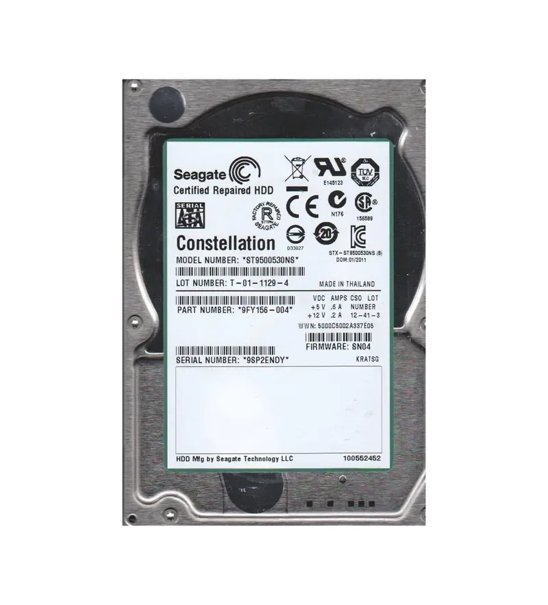 9FY156-004 - Seagate 500GB 7200RPM SATA 3Gb/s 2.5-inch Hard Drive