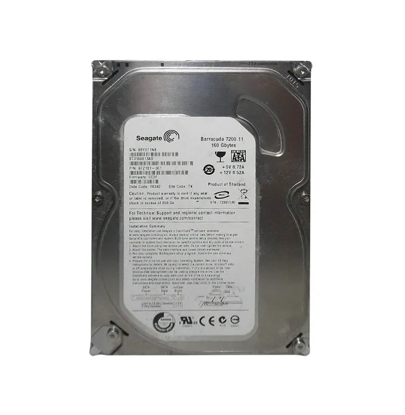 9FZ181-301 - Seagate BarraCuda 7200.11 160GB 7200RPM SATA 3Gb/s 8MB Cache (CE) 3.5-inch Hard Drive