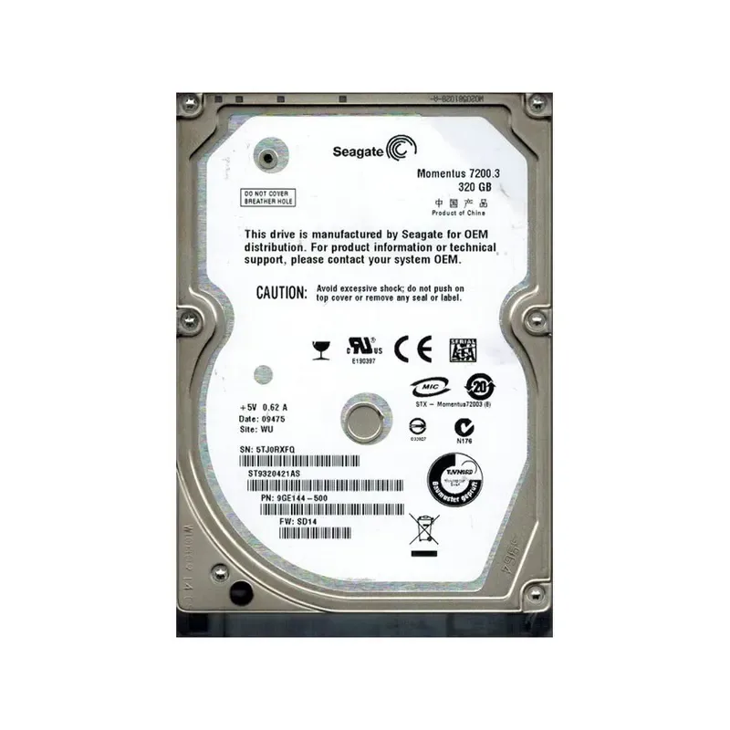 9GE144-500 - Seagate 320GB 7200RPM SATA 3Gb/s 2.5-inch Hard Drive