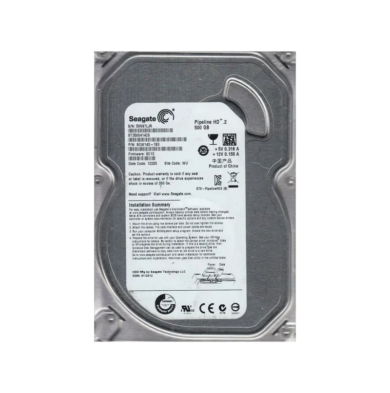 9GW142-193 - Seagate Pipeline HD.2 500GB 5900RPM SATA 3Gb/s 16MB Cache 3.5-inch Hard Drive