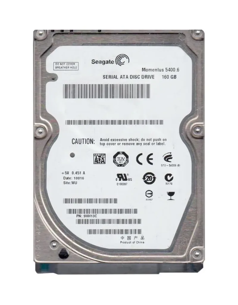 9HH13C-286 - Seagate Momentus 5400.6 160GB 5400RPM SATA 3Gb/s 8MB Cache (CE) 2.5-inch Hard Drive