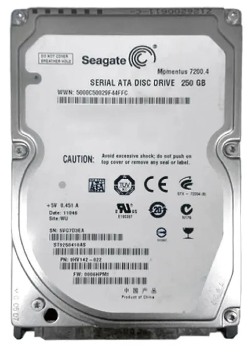 9HV142-022 - Seagate Momentus 7200.4 250GB 7200RPM SATA 3Gb/s 16MB Cache 2.5-inch Hard Drive