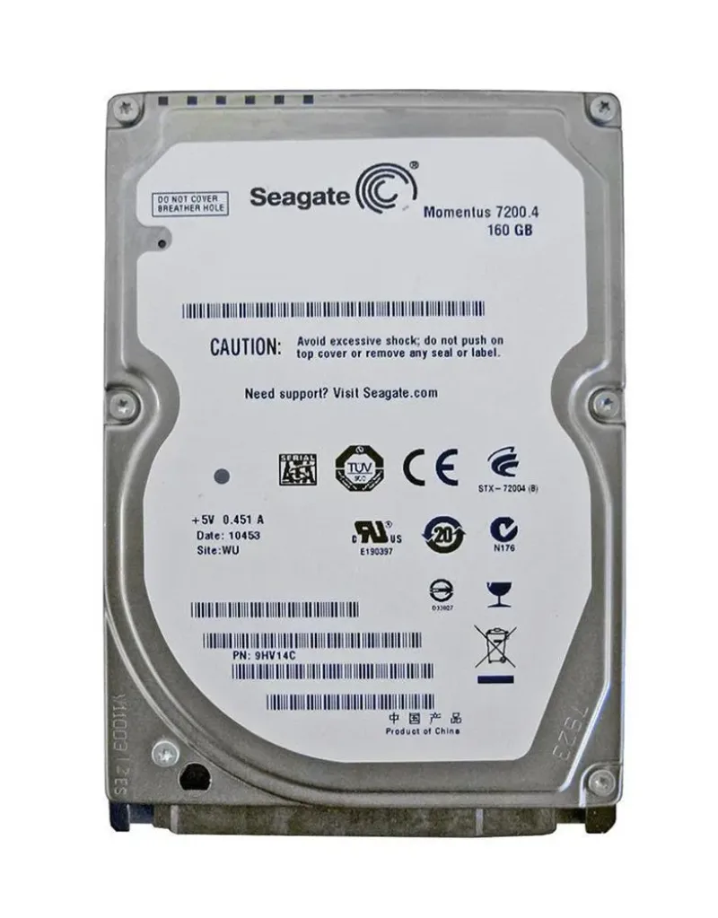 9HV14C-070 - Seagate Momentus 7200.4 160GB 7200RPM SATA 3Gb/s 16MB Cache 2.5-inch Hard Drive