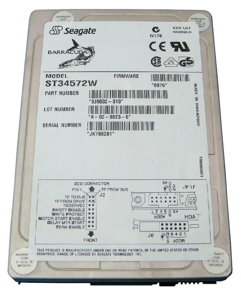 9J6002-010 - Seagate BarraCuda 4XL 4.5GB 7200RPM Wide Ultra SCSI 68-Pin 512KB Cache (CE) 3.5-inch Hard Drive