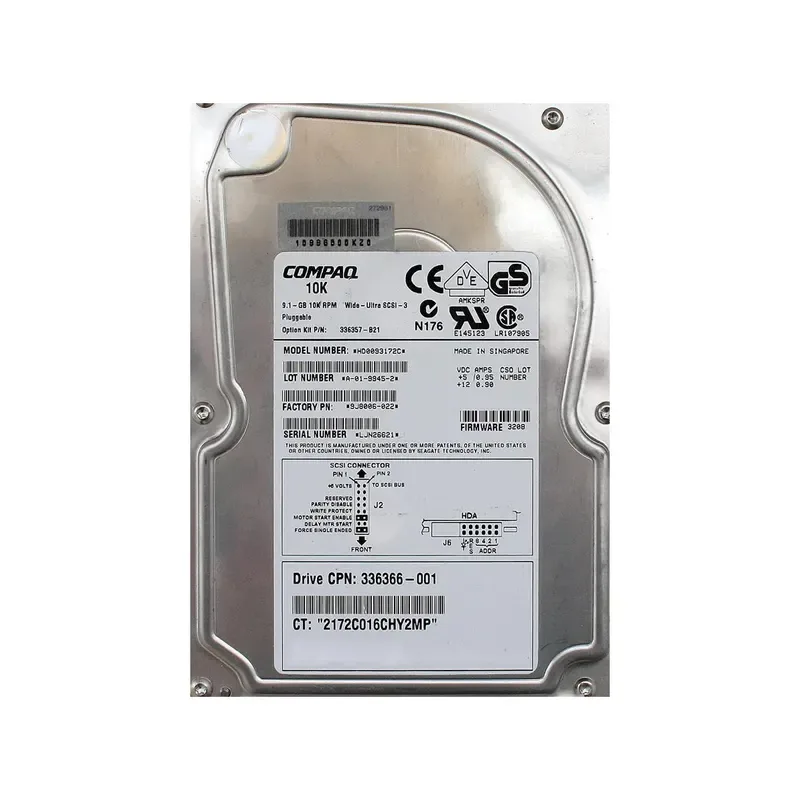 9J8006-022 - Seagate / Compaq Cheetah 9LP 9.1GB 10000RPM Wide Ultra2 SCSI 80-Pin 1MB Cache 3.5-inch Hard Drive