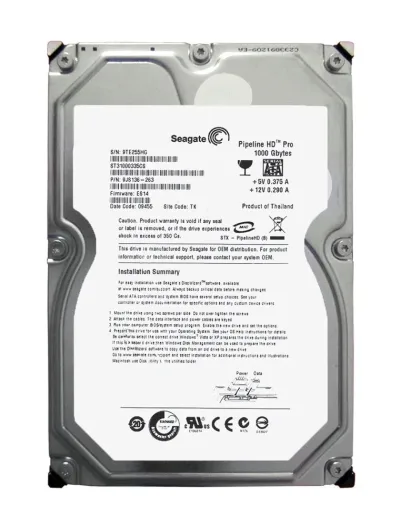 9JS136-263 - Seagate Pipeline HD Pro 1TB 7200RPM SATA 6Gb/s 64MB Cache 3.5-inch Hard Drive