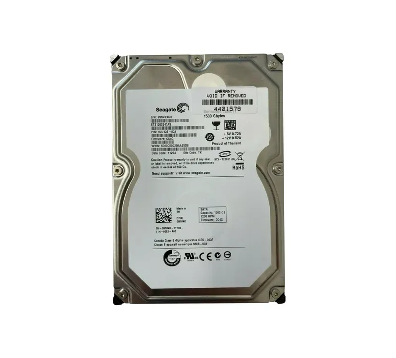 9JU138-034 - Seagate BarraCuda 7200.11 1.5TB 7200RPM SATA 3Gb/s 32MB Cache 3.5-inch Hard Drive