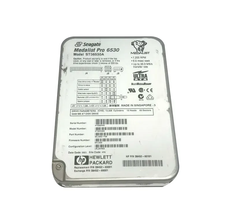 9K1002-730 - Seagate Medalist Pro 6530 6.5GB 7200RPM ATA-33 512KB Cache 3.5-inch Hard Drive