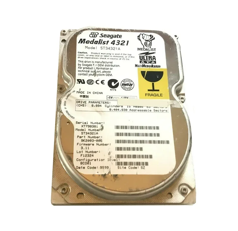 9K2003-006 - Seagate Medalist 4321 4.3GB 5400RPM IDE Ultra ATA/33 (ATA-4) 128KB Cache (CE) 3.5-inch Hard Drive