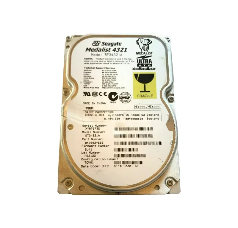 9K2003-653 - Seagate Medalist 4321 4.3GB 5400RPM ATA-33 128KB Cache 3.5-inch Hard Drive