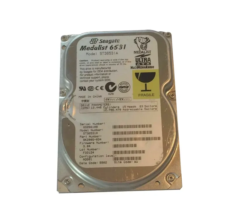 9K2005-034 - Seagate 6GB 5400RPM ATA-33 3.5-inch Hard Drive