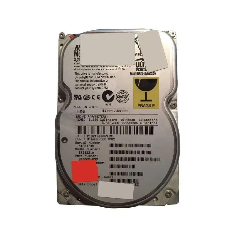 9K2006-033 - Seagate Medalist 3221 3.2GB 5400RPM ATA-33 128KB Cache 3.5-inch Hard Drive