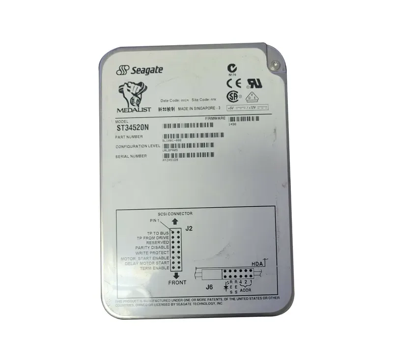 9L1001-006 - Seagate 4GB 7200RPM Ultra SCSI 3.5-inch Hard Drive