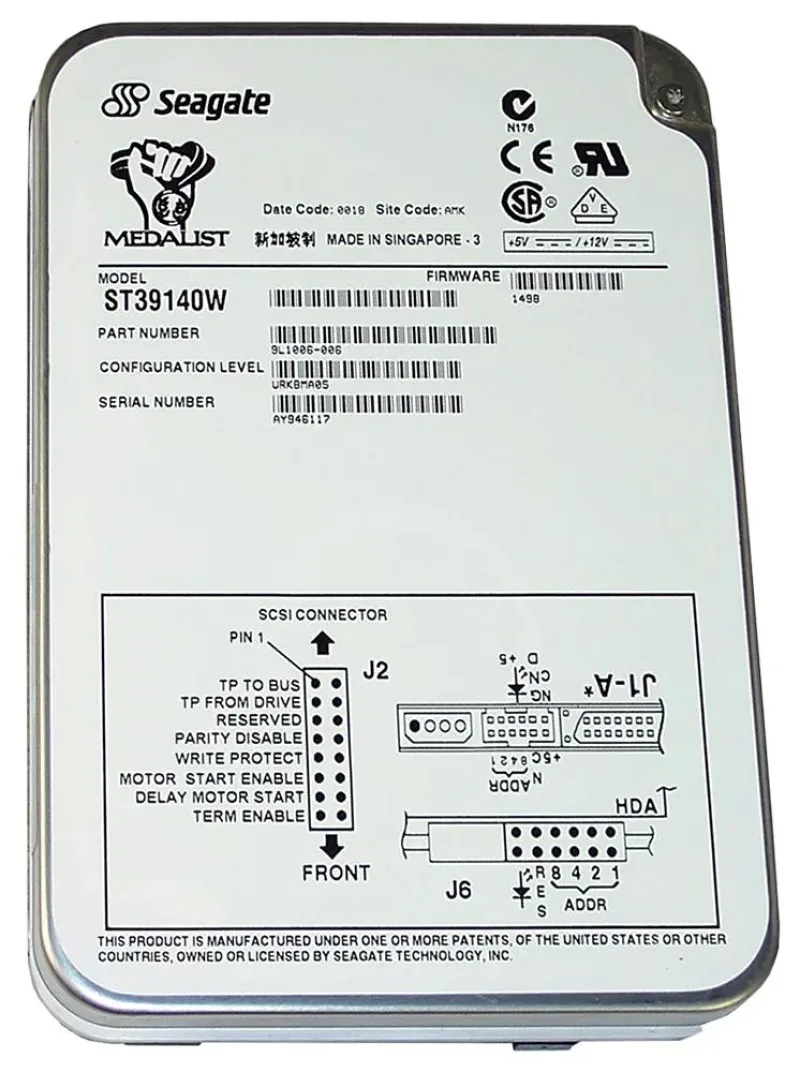 9L1006-006 - Seagate 9GB 7200RPM Wide Ultra SCSI 3.5-inch Hard Drive