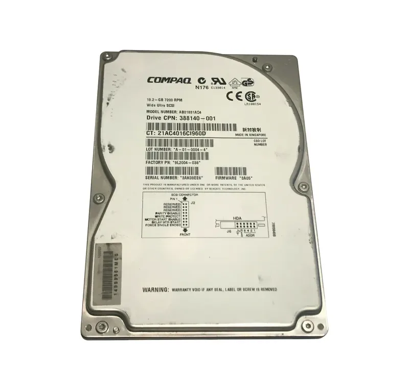 9L2004-038 - Seagate 18GB 7200RPM Wide Ultra2 SCSI 3.5-inch Hard Drive