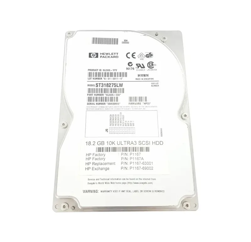 9L2005-032 - Seagate 18GB 7200RPM Wide Ultra2 SCSI 3.5-inch Hard Drive