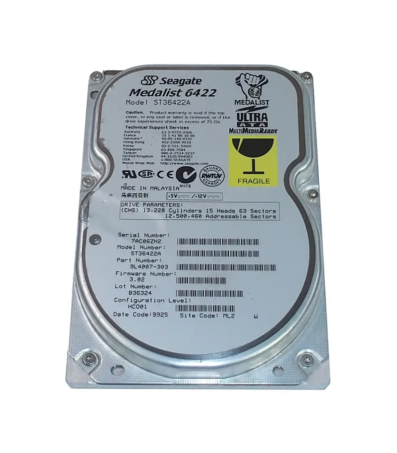9L4007-303 - Seagate 6GB 5400RPM ATA-33 3.5-inch Hard Drive