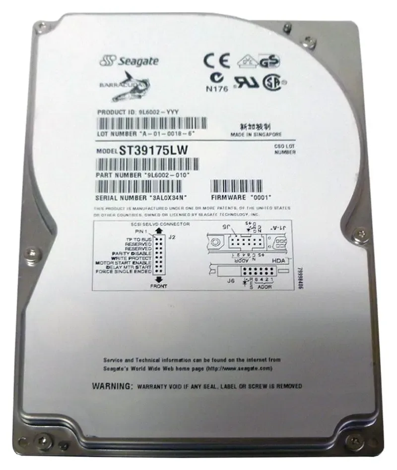 9L6002-010 - Seagate 9GB 7200RPM Wide Ultra2 SCSI 3.5-inch Hard Drive