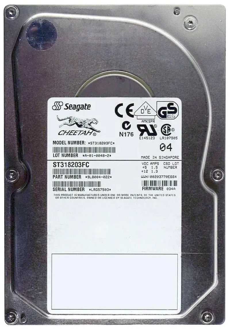 9L8004-022 - Seagate Cheetah 18LP 18.2GB 10000RPM Fibre Channel 1MB Cache (CE) 3.5-inch Hard Drive
