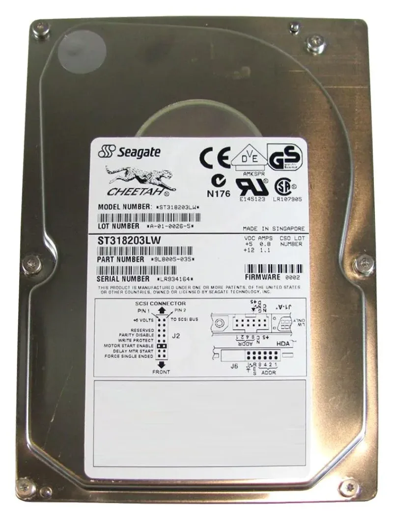 9L8005-035 - Seagate Cheetah 18LP 18.2GB 10000RPM Wide Ultra2 SCSI 68-Pin 1MB Cache (CE) 3.5-inch Hard Drive
