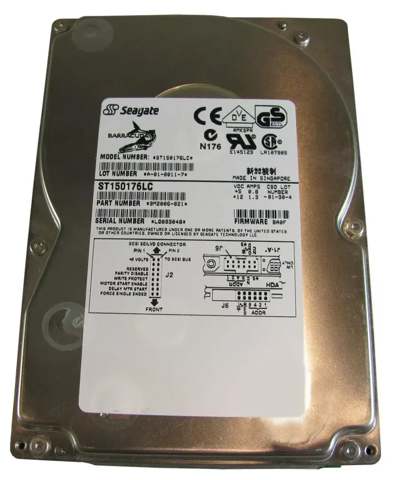 9M2006-821 - Seagate BarraCuda 50.1GB 7200RPM Ultra2 SCSI 80-Pin LVD 1MB Cache 3.5-inch Hard Drive