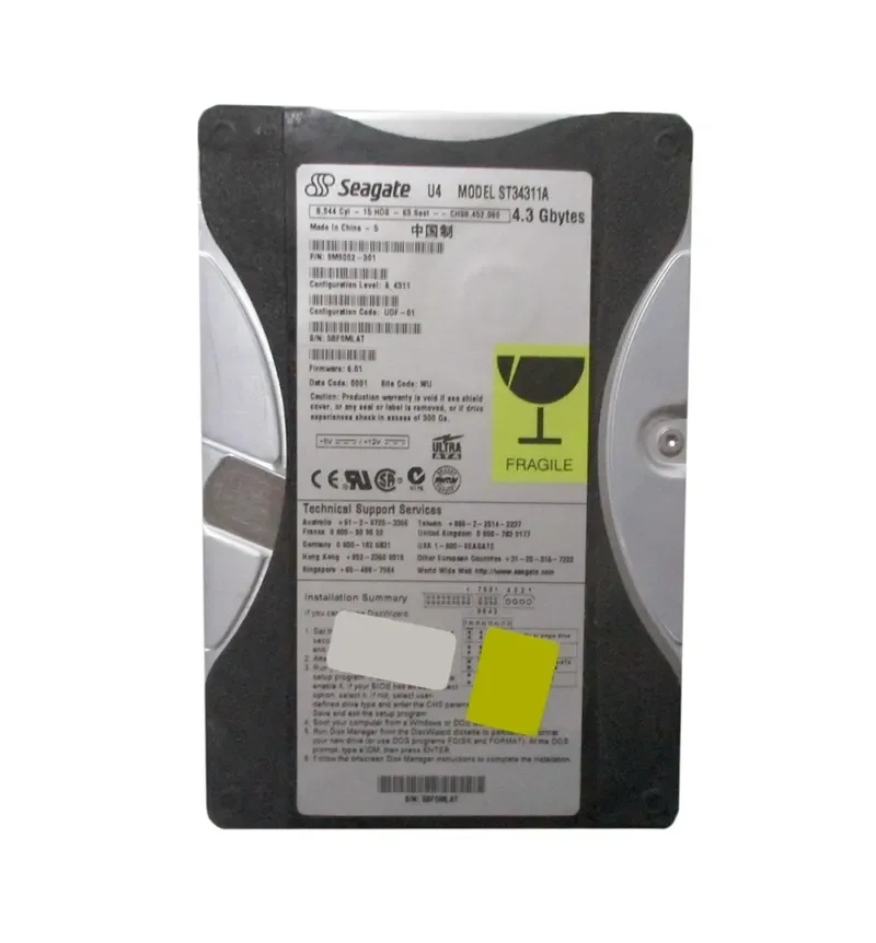 9M9002-301 - Seagate U4 Series 4.3GB 5400RPM IDE Ultra ATA/66 (ATA-5) 256KB Cache (CE) 3.5-inch Hard Drive