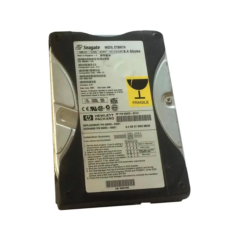 9M9004-730 - Seagate U4 Series 8.4GB 5400RPM IDE Ultra ATA/66 (ATA-5) 256KB Cache (CE) 3.5-inch Hard Drive