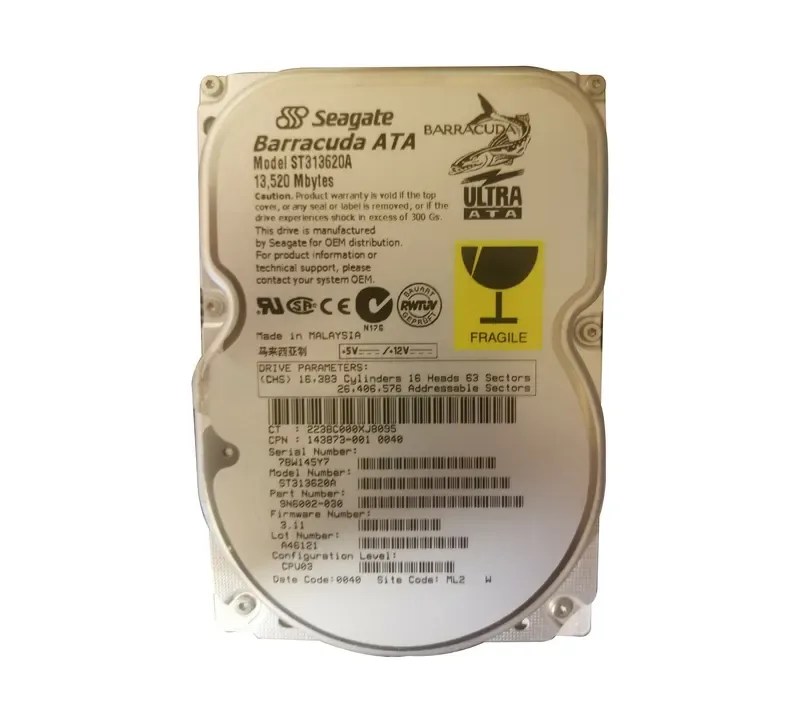 9N6002-030 - Seagate Medalist 13620A 13.6GB 7200RPM ATA-66 512KB Cache 3.5-inch Hard Drive
