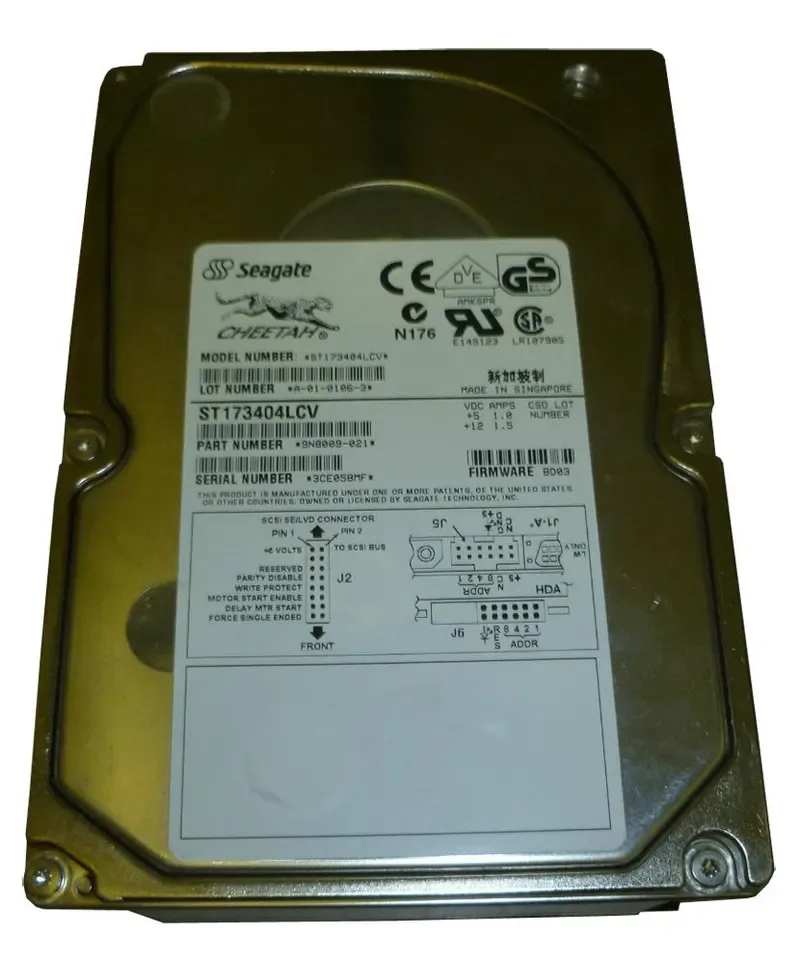 9N8009-021 - Seagate Cheetah 73.4GB 10000RPM Ultra160 SCSI 80-Pin 16MB Cache 3.5-inch Hard Drive