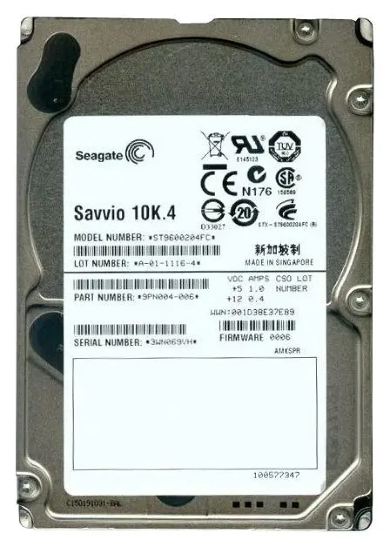 9PN004-006 - Seagate 600GB 10000RPM Fibre Channel 4Gb/s 2.5-inch Hard Drive