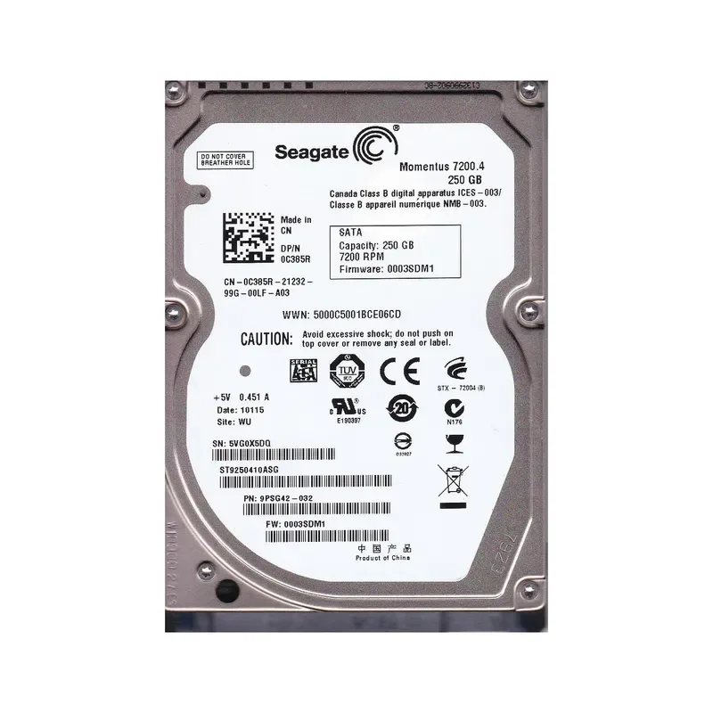 9PSG42-032 - Seagate 250GB 7200RPM SATA 3Gb/s 2.5-inch Hard Drive