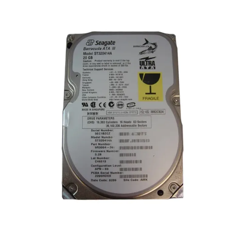 9R3004-301 - Seagate BarraCuda 20GB 7200RPM ATA-100 2MB Cache 3.5-inch Hard Drive