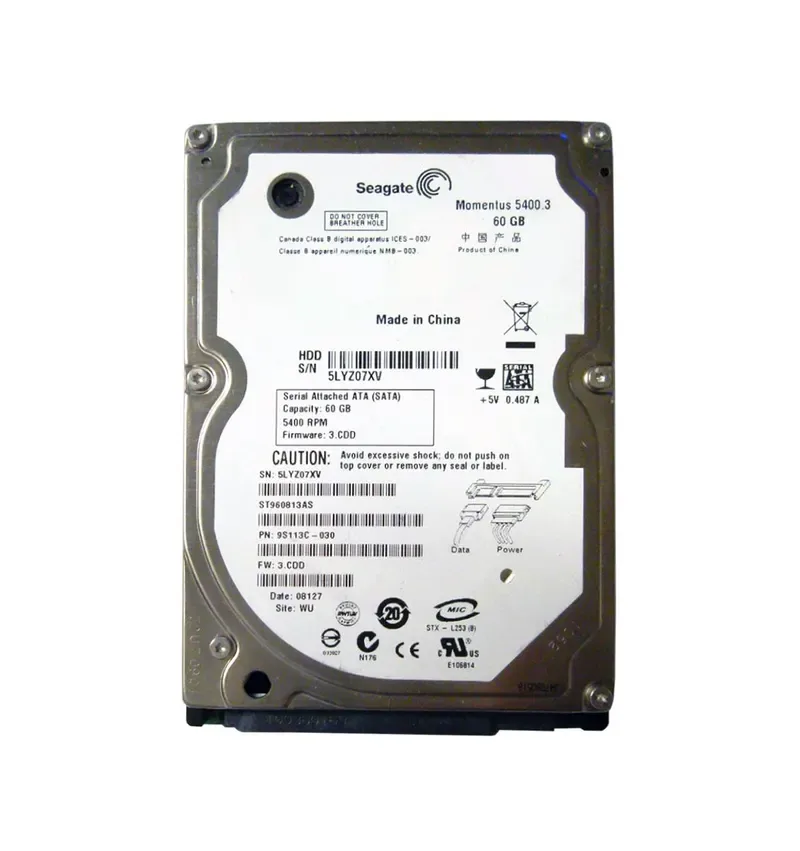 9S113C-030 - Seagate 60GB 5400RPM SATA 2.5-inch Hard Drive