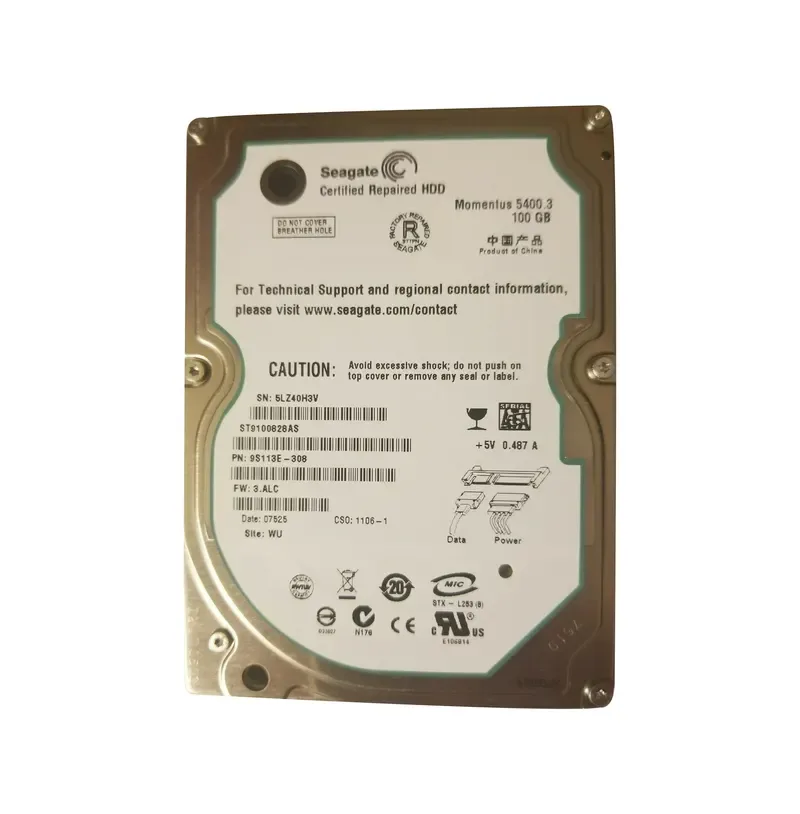 9S113E-308 - Seagate Momentus 5400.3 100GB 5400RPM SATA 1.5Gb/s 8MB Cache 2.5-inch Hard Drive